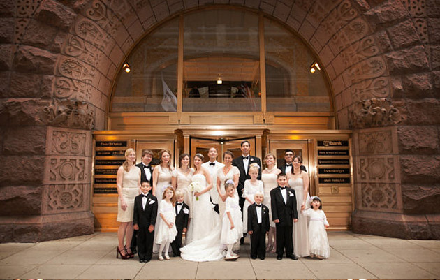 Rookery building wedding
